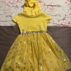 Girls' Pokemon Pikachu Cosplay Tutu Hooded Dress - Yellow Size Medium 7/8