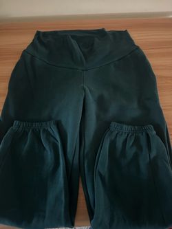 Dark Green Leg Pants maternity