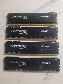 4x32GB DDR4 3200MHz Kingston HyperX Fury / 128GB TOTAL (4x32GB)