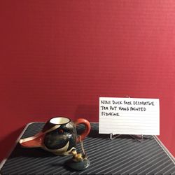 NINI Duck Face Decorative Teapot Hand-Painted Figurine
