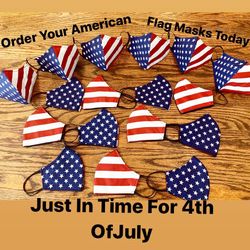 4th Of July American Flag Face Mask Covers