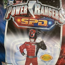 Brand New, RARE Vintage 2004 Power Rangers Muscle Chest SPD kid’s Costume Size 7-8 