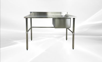 NSF 48 ins SS Work Table Kitchen Sink HN-C1T162012-28L