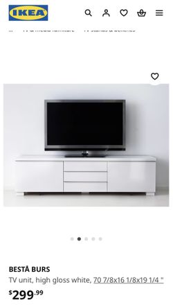 IKEA Besta Burs White TV Stand 