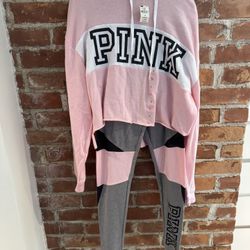 Victoria Secret Pink NWT cropped hoodie and matching leggings