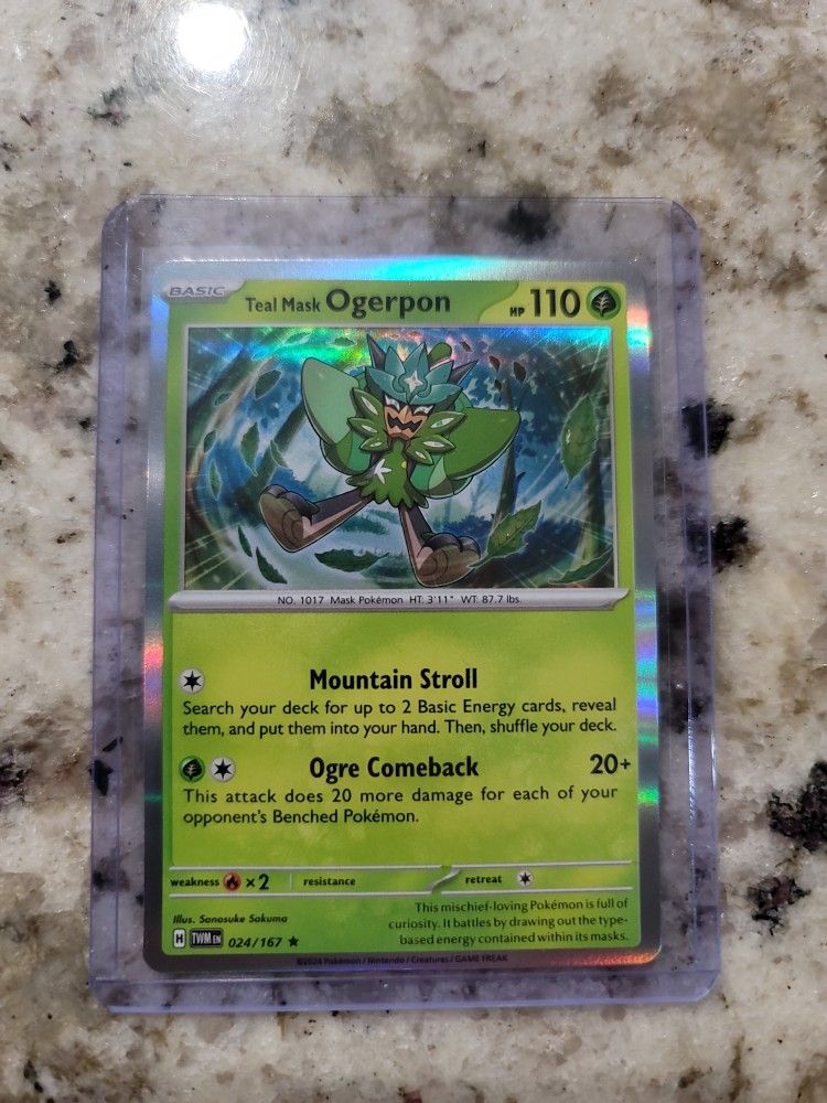 Teal Mask Ogerpon 24/167 Twilight Masquerade Holo Rare Pokemon TCG