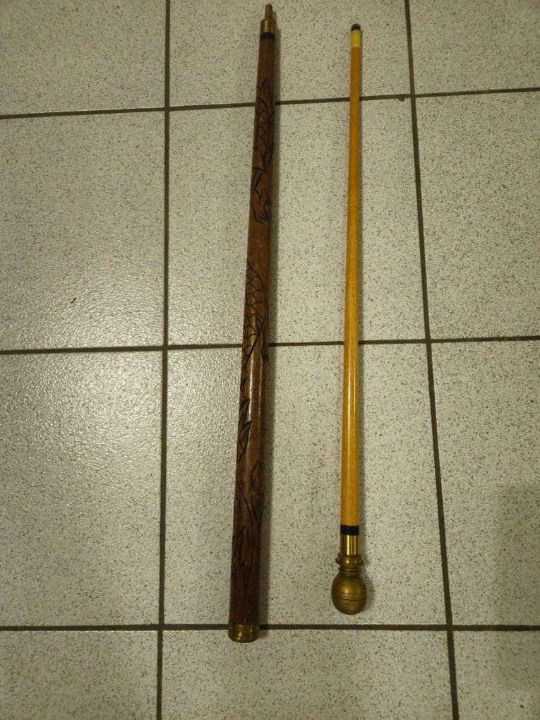 Continental Pool Cue & Walking Stick 1940 To 1940