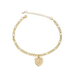 Gold Plated Initial Anklet, "E" "G" And "J" Available New In Gift Box