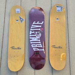 PRIMITIVE SKATEBOARDS DECKS SIZE 7.75 