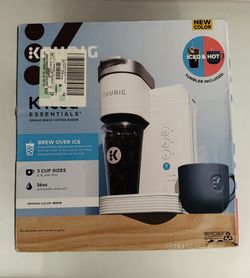 Brand New Never Opened Keurig K-Iced Essentials Iced and Hot Single-Serve K-Cup Pod Coffee Maker, White Make An Offer