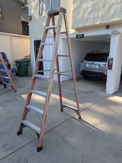 8' Husky Fiberglass A Frame Ladder
