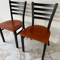 Flash Furniture 2 Pack HERCULES Series Black Ladder Back Metal Restaurant Chair