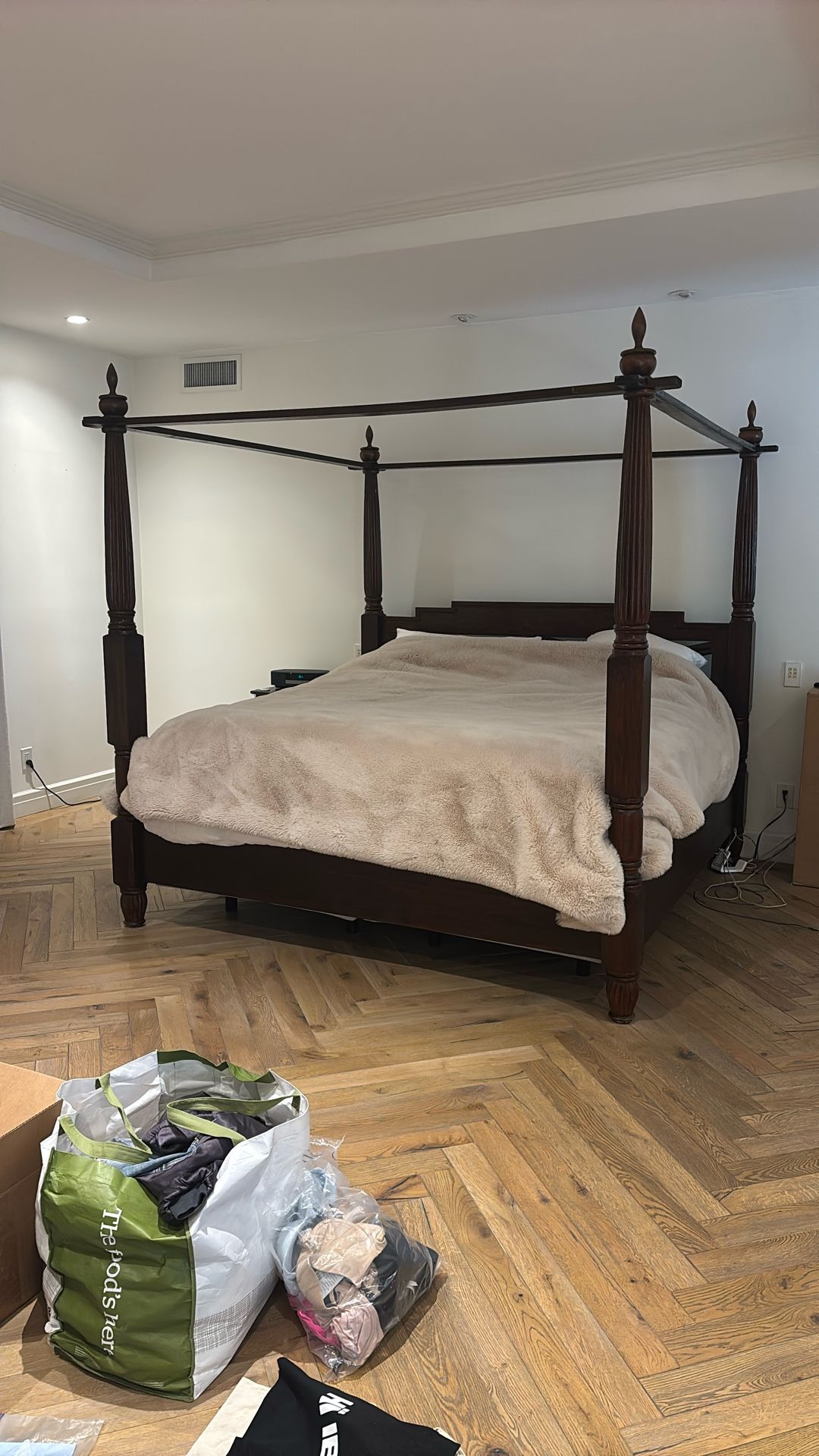 Beautiful Four Post King-Size Wooden Bed Frame