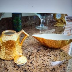 Antique  Tes Pot And Candy Dish Perfect  Old