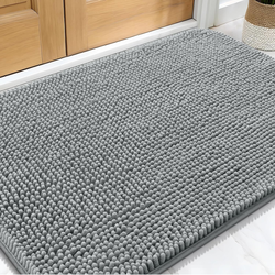 OLANLY Dog Door Mat for Muddy Paws 30x20, Absorbs Moisture and Dirt, Absorbent Non-Slip Washable Doormat, Quick Dry Chenille Mud Mat for Dogs, Entry I