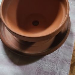 Terra Cotta Plant Pot & Saucer