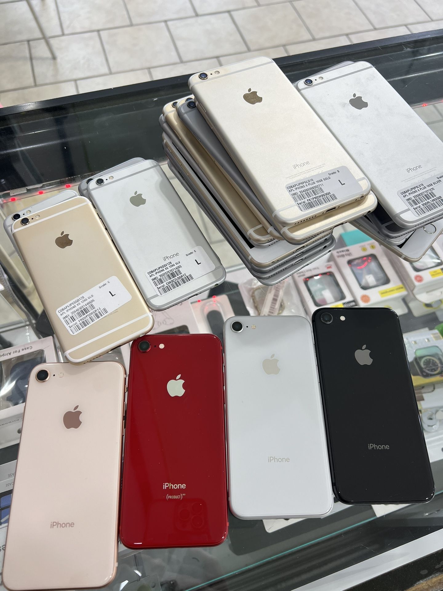 Unlocked IPhone 6 Plus, 6s, 8
