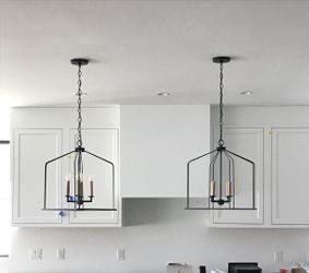 2 Black and Gold Pendant lights