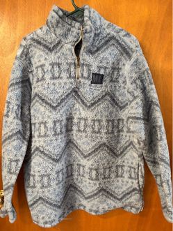 Women’s Size Large Sherpa Fleece Quarter-Zip Pullover