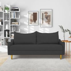 Malaysia 67" Mid Century Modern Small Loveseat Sofa