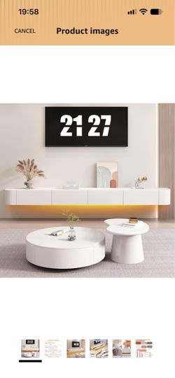 Floating TV Stand Wall Mounted Media Console with 2 Drawer,Modern Entertainment Media Console Center,Large Storage TV Bench for Living Room