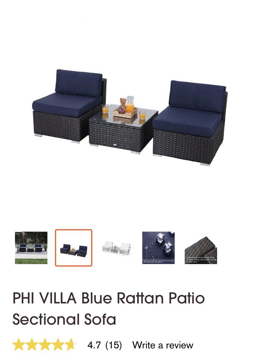 Phi Villa Patio Furniture . Bought It Last Year Barely Used It. Moving And No Longer Need The Set .originally $335!