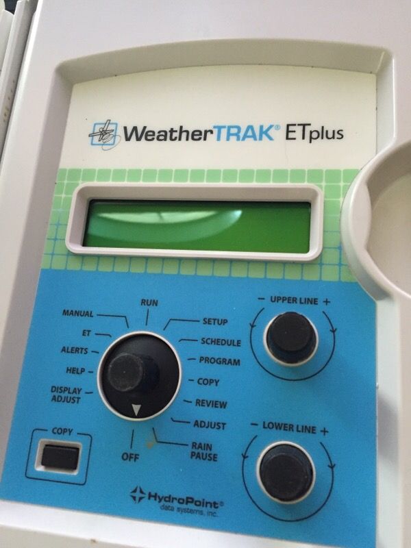Sprinkler control - Weather Trak ET Plus