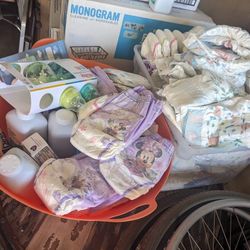 Over a Hundred Diapers, Ointments, Powders and Bottles and More