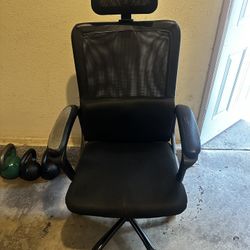 Desk Chair w/ headrest & massager 