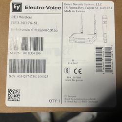 New Electro Voice EV wireless handheld mic system ND76 head 488-524Mhz new! 