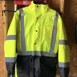 Heavy Duty Safety Jacket For Rain - Winter