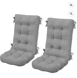 SERWALL Outdoor Rocking Chair & Adirondack Cushion Set of 2, Non Skid Slip and Watreproof,for Outdoor and Indoor,Dark Gray brand new in box $59 D124