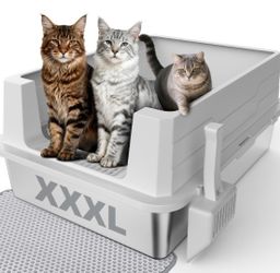 Xxx lg steel cat litter box