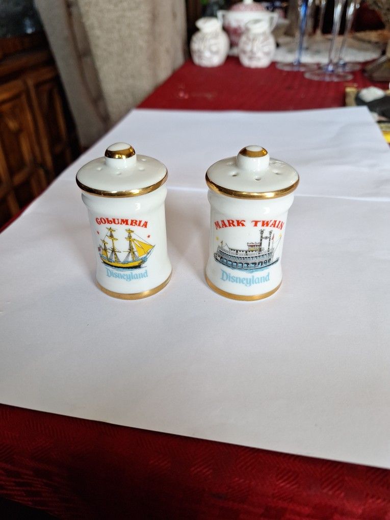 Vintage Disney Land Salt And Pepper Shakers