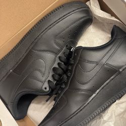 Black Air Force Ones Worn 2xs