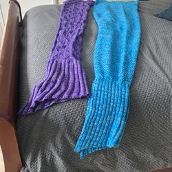 2 Mermaid Tail Blankets