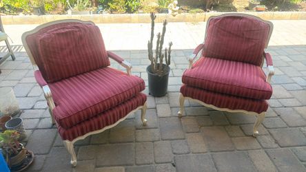 Ethan Allen Louis Style/Mid Century Style Bergere Chairs