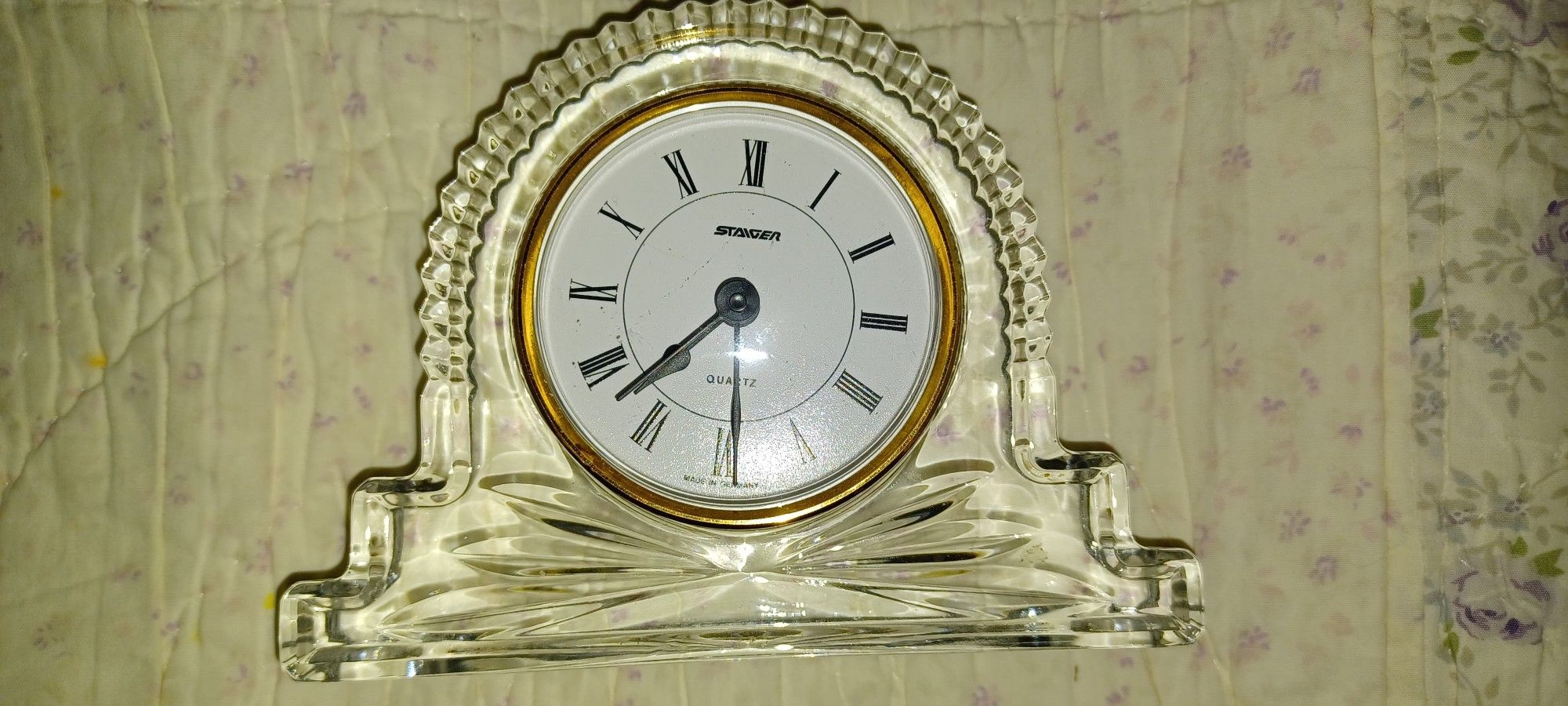 Vintage Staiger Crystal Quartz Desk/Mentle Clock