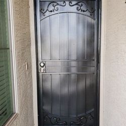 Security Door Heavy-Duty 36x80 Black (Installation Included)