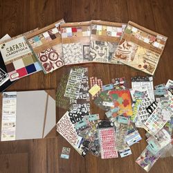 Scrapbook Supplies( Paper And Cloth) Stickers And Book