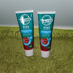 2 Toms Kids Toothpaste 5.1oz Fluoride-free
