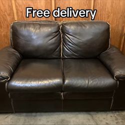 Leather Loveseat - Free Delivery 