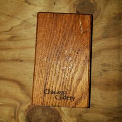 Chicago Cutlery Antique Butcher Block Wood Block Knife Block