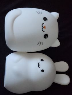 Lumipets Cat and Bunny Silicone Night Light