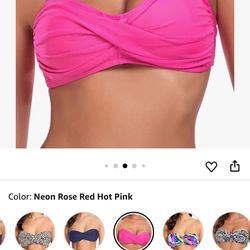 Bikini Top Strapless Tie Back Bathing Suit