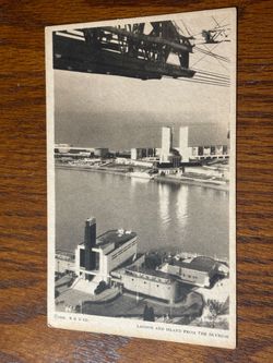 Vintage Postcard - Century of Progress - Lagoon and Island from the Skyride