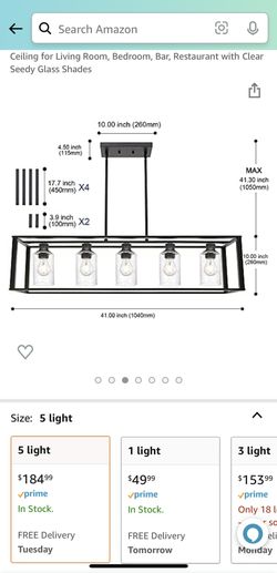 Black Farmhouse Style Light Fixture