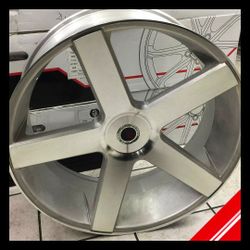 Brand New 24" SDA PTO 6x139.7 Silver Machine Wheels
