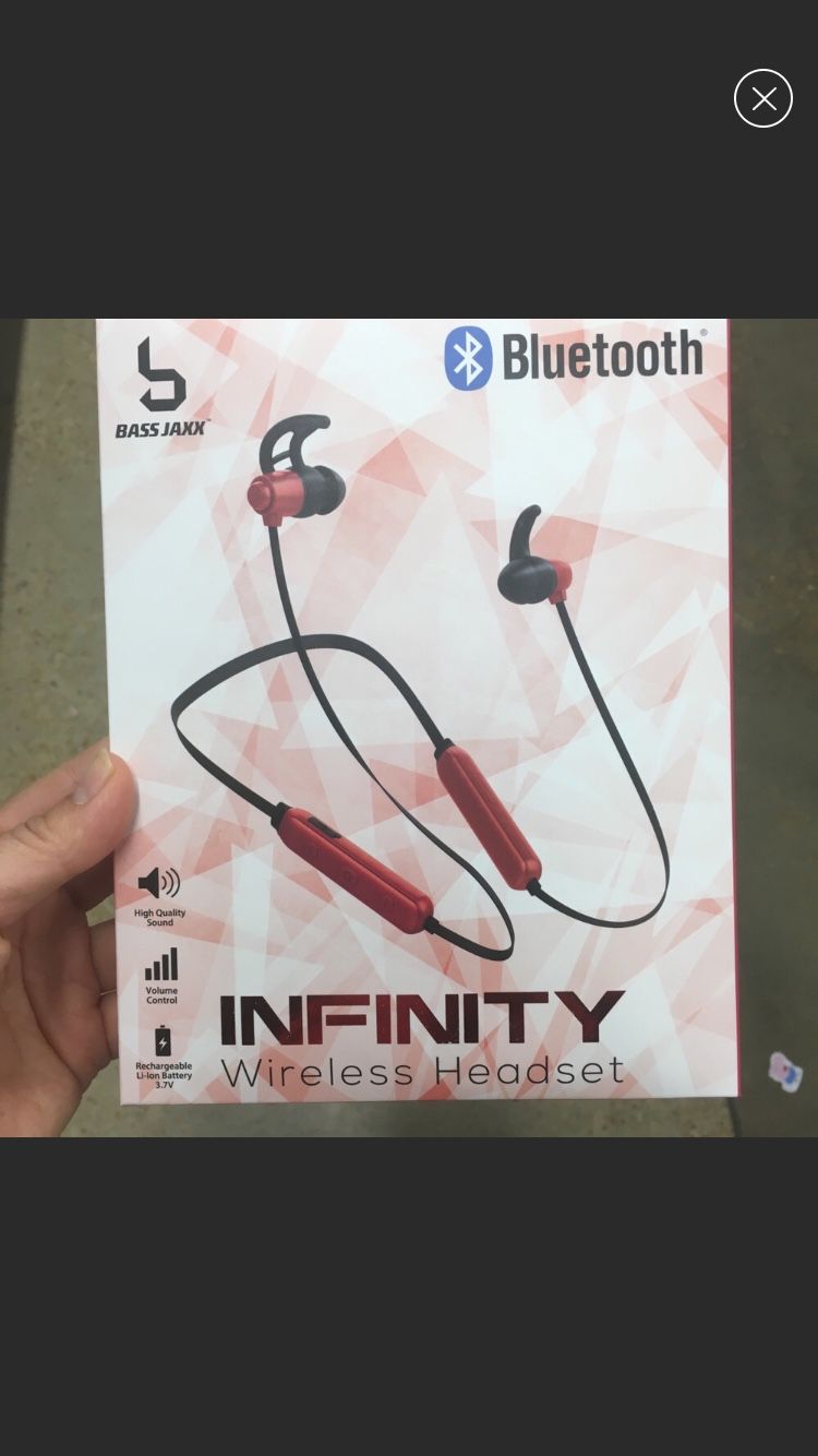 NWT Bluetooth Wireless Headset red