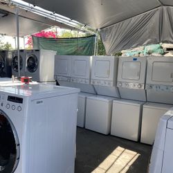 JGS APPLIANCES REFRIGERATOR STOVE SET WASHER AND DRYER FRONT DOORS 